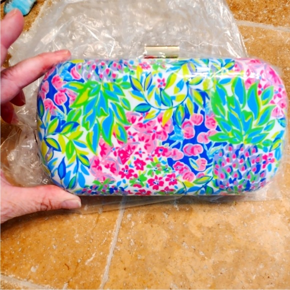 Lilly pulitzer GWP Clutch Crossbody Purse Handbag Colorful - Picture 2 of 4